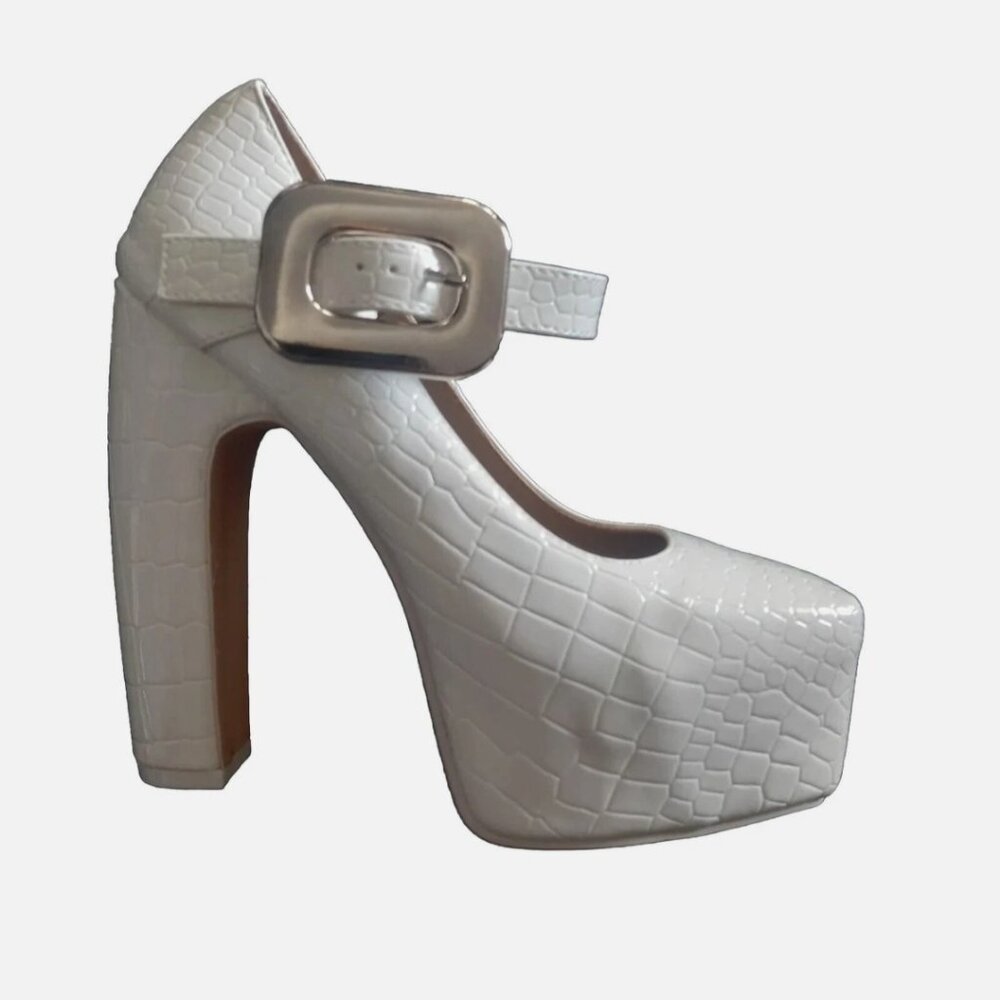 Ego Square Toe Platform Heels - image 6